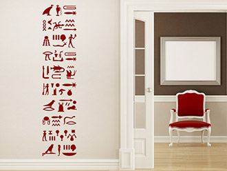 Wandtattoo Banner Hieroglyphen
