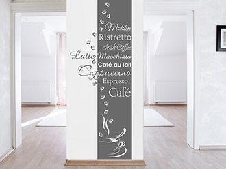 Wandtattoo Banner Café