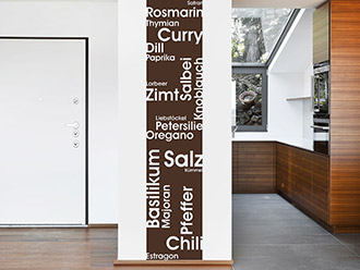 Wandtattoo Banner Küchengewürze