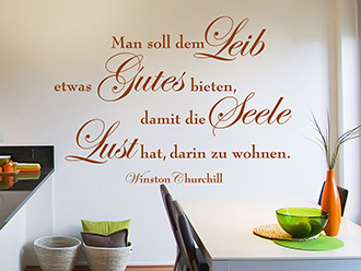 Wandtattoo Dem Leib etwas Gutes bieten