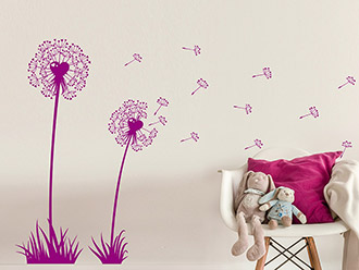 Wandtattoo Herzblume