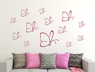 Wandtattoo Set Schmetterlinge