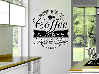Wandtattoo Coffee always fresh
