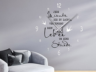 Wandtattoo Uhr Jede Minute, die du lachst | Bild 4