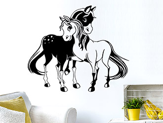 Wandtattoo Verliebte Ponys | Bild 4