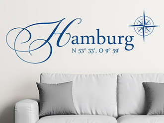 Wandtattoo Hamburg Koordinaten