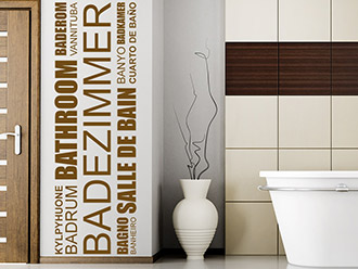 Wandtattoo Badezimmer Banner Sprachen