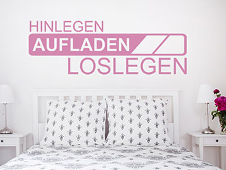 Wandtattoo Hinlegen Aufladen Loslegen