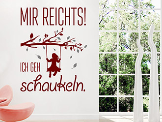 Wandtattoo Mir reichts, ich geh schaukeln | Bild 4