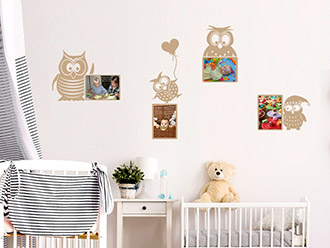 Wandtattoo Fotorahmen Eulen