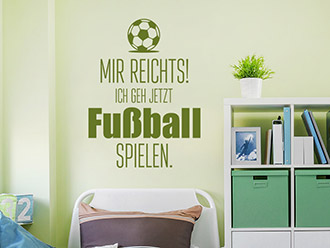 Wandtattoo Ich geh jetzt Fußball spielen