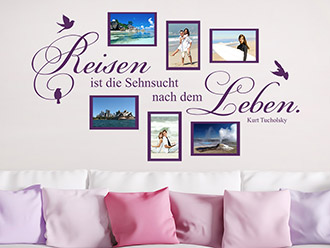 Wandtattoo Fotorahmen Reisen
