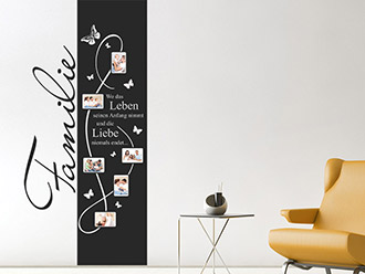 Wandtattoo Fotorahmen Banner Familie