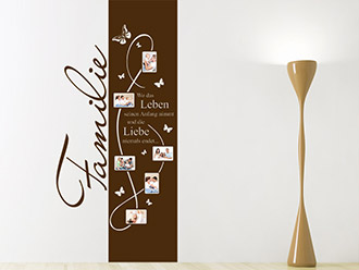 Wandtattoo Fotorahmen Banner Familie