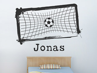 Wandtattoo Fußballtor mit Wunschname