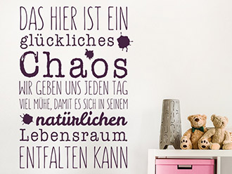 Wandtattoo Ein glückliches Chaos