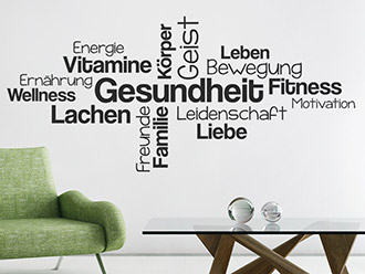 Wandtattoo Gesundheit Begriffe | Bild 4