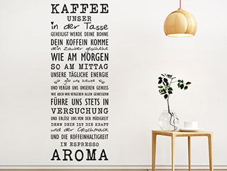 Wandtattoo Kaffee unser