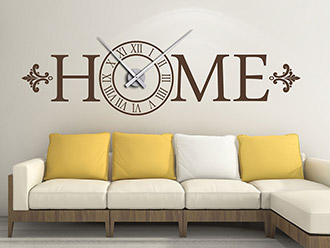 Wandtattoo Uhr Home römische Ziffern