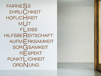 Wandtattoo Schulregeln Fairness