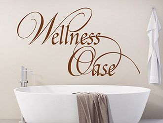 Wandtattoo Wellness Oase verschnörkelt