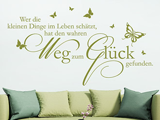 Wandtattoo Wer die kleinen Dinge...