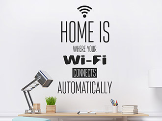 Wandtattoo Home is where your Wi-Fi