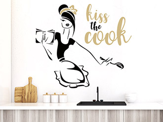 Wandtattoo Kiss the cook
