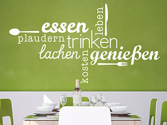 Wandtattoo Wortwolke Essen und Genießen | Bild 4