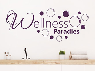Wandtattoo Wellness Paradies