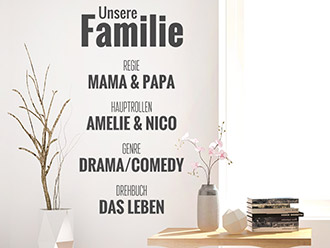 Wandtattoo Unsere Familienserie