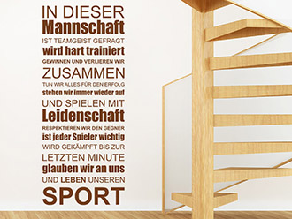 Wandtattoo In dieser Mannschaft