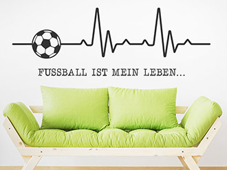 Wandtattoo Fußball ist mein Leben