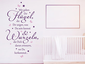 Wandtattoo Wir geben dir Flügel...