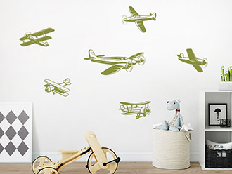 Wandtattoo Flugzeuge