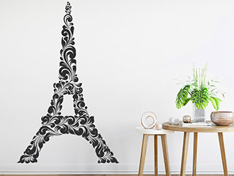 Wandtattoo Eiffelturm Ornament