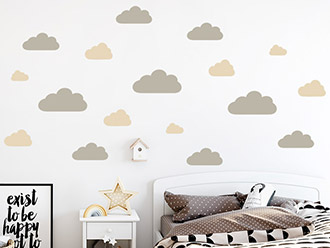 Wandtattoo Wolken Set
