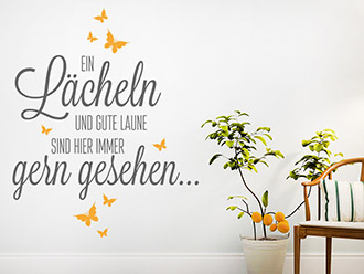 Wandtattoo Ein Lächeln