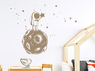 Wandtattoo Kleiner Astronaut Sternenfänger