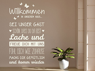 Wandtattoo Willkommen sei unser Gast | Bild 4