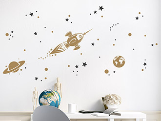 Wandtattoo Weltraumreise