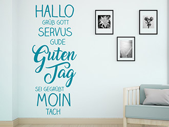 Wandtattoo Begrüßungen