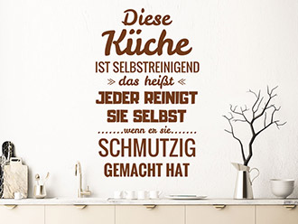 Wandtattoo Selbstreinigend