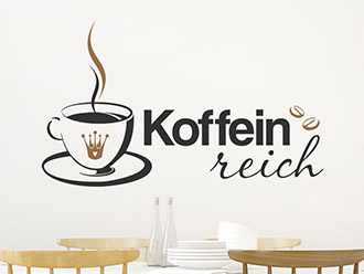 Wandtattoo Koffeinreich