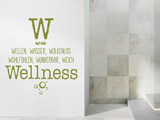 Wandtattoo W wie Wellness