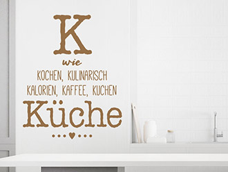 Wandtattoo K wie Küche