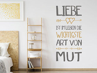 Wandtattoo Liebe ist im Leben die wichtigste...