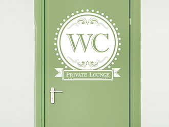 Wandtattoo WC Ornament