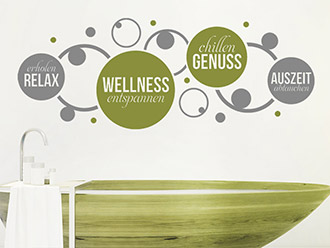 Wandtattoo Wellness Kreise