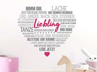 Wandtattoo Lieblingsherz